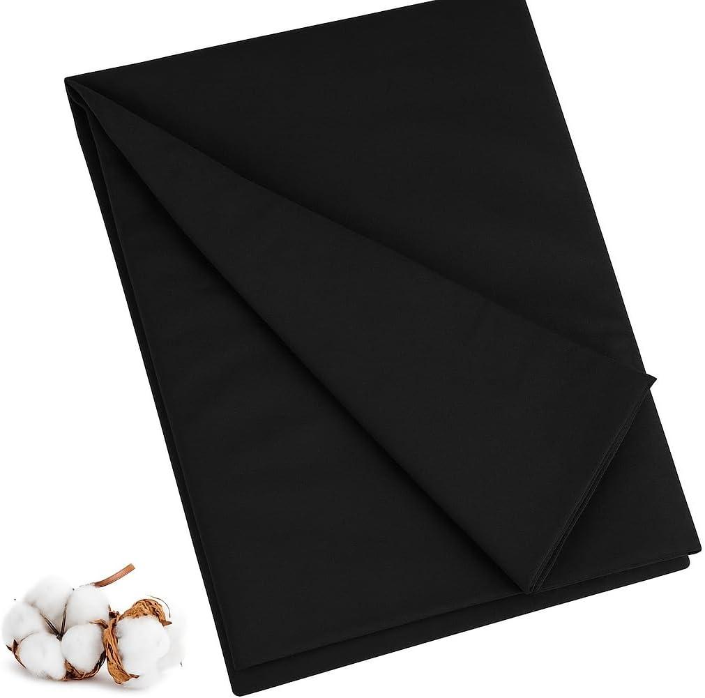 PEASUG 100% Cotton Muslin Fabric, 59 Inch X 5 Yards Muslin Linen Fabric by The Yard, Medium Weight Draping Fabrics Suitable for Sewing Embroidery, Garments, Crafts Material-Black