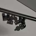 36" Heavy Duty Cane Bolt Gate Drop Rod Hardware Ground Latch for Wood PVC Vinyl Metal Fences Gates, Double Doors, Black Solid Steel -2 Pack