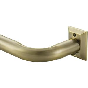 1 1/4 Diam Large Room Darkening Rods, 48-84Inch(4-7ft) Length Telescoping Wrap Around Curtain Rods For Bedroom Living Room Kitchen, Antique Bronze