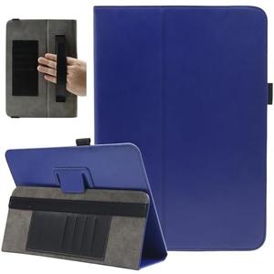 Universal 10 Inch Tablet Case, Universal 10.1 Inch Tablet Case, Viclowlpfe Protective Folio Stand Android Case for 9.6-11 Inch Tablet with Hand Strap and Cards Slots, Dark Blue