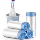 Charmount 4 Gallon Trash Bags - Drawstring small trash Bags for Bathroom, Kitchen, Bedroom, Office, 60 Count (Upgraded - Easy to Separate)…