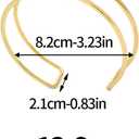 2Pcs Gold Arm Cuff Jewelry for Women Upper Arm Bracelet Bangle Open Adjustable Cuff Bracelet Minimalist Armband Stackable Jewelry for Summer Beach