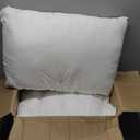 DWR Star Hotel Style Goose Feather & Down Pillow with 100% Organic Cotton Cover, Medium Support, Fluffy & Durable, King Size 20"x36", Set of 2 (White)