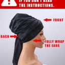 Swim Turban Waterproof Silicone Lined Swim Cap Long Hair Swim Caps for Women Youth - Large Swim Caps