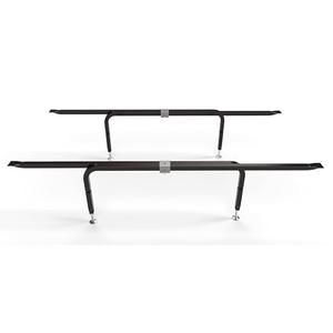 Bed Slats Center Support System | Adjustable Length & Height Tubular Steel with 4 Legs | Fits Full, Queen, King & California King Bed Frames