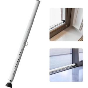 Sliding Glass Door Lock - 18-50inchs Adjustable Sliding Door Security Bar&Window Security Bar,1.18Childproof Heavy Duty Burglar Bar for Window,Patio Doors,Kitchen,Balcony Sliders,Apartment(White)