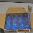 LANKER Flameless Candles, Battery Operated LED Pillar Candles, D1.5 x H3 inch, Romantic Flickering Blue Light, Set of 12 (Blue)