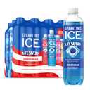 Sparkling Ice® LIFE SAVERS™ Red, White and Blue Variety pack, Zero Sugar Flavored Sparkling Water, with Vitamins and Antioxidants, Low Calorie Beverage, 17 fl oz Bottles (Pack of 12) Exp. 01/02/2027