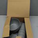 Wrova Wheat straw plates and bowls sets of 16 - Unbreakable wheat straw dinnerware sets for party - Alternative plastic dinnerware set for camping,party and R.V. Grey