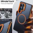 JAME for Samsung Galaxy S25 Ultra Case, [Compatible with Magsafe], [Military-Grade Protection], [with Camera Stand Guard] Shockproof Slim Fit Phone Case for Samsung Galaxy S25 Ultra Case, Orange