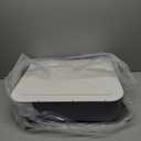 RIZZARI Enclosed Cat Litter Box: Light Gray Plastic Non-Stick Cat Toilet - Easy Clean Litter Pan 20.9" x 16.9" x 15.1" for Cats Under 20 lbs - Multi-Cat Homes - Living Rooms & Laundry Rooms