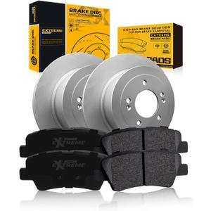 TOVASTY Rear Brake Kit Compatible with Hyundai Tucson 2016-2021 E-coated Brake Rotors and Carbon Ceramic Brakes Pads Compatible with Kia Sportage 2017-2022
