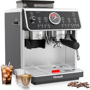 TEM650 Espresso Machine,Coffee Maker 20 Bar High Press Extraction- with 15 Grind Setting & Dual Heating System, 2.7L Detachable Wanter Tank, Separate Hot Water Spout- Cup Warmer Function