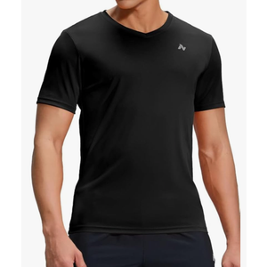 Nepest Men's V Neck UPF 50+ UV Sun Protection Short Sleeve T-Shirts Athletic Dry Fit Tee Shirt for Running Workout Gym, Size 3XL