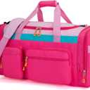 Large Kids Duffle Bag for Travel, Overnight, or Weekender, 22" inch (Pink Rose), 22.0"L x 12.0" H x 12.0"W