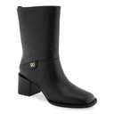 Aerosoles Women Oro Black Leather 7.5 Medium (Black)