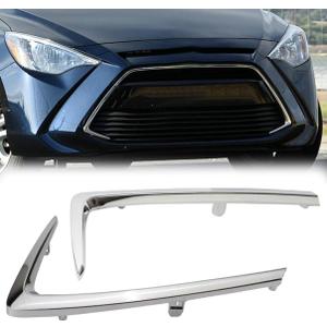2 x Car Front Grille Side Trim,Grille Trim Grill for 2016-2020 Toyota Yaris 2016 Scion iA Chrome Car Front Grille Side Trim