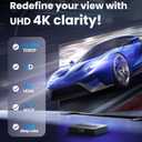 4K HDMI Splitter 1 in 2 Out with Power Adapter and 4Ft Hdmi 2.0 CableMirror 1 Source Screen to 2 Display Devices-Not for Extended Display, 1x2 HDMI Splitter Compatible with PS4, HDTV, Monitor