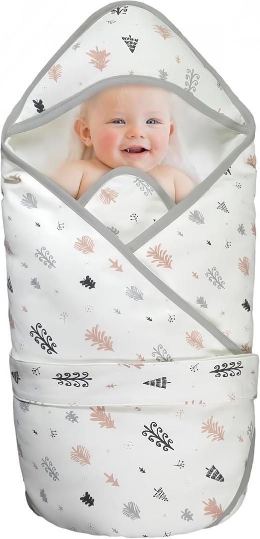 Newborn 0-12 Months Baby Swaddle Blanket Multifunctio Boys Girls Winter Warm Cotton Thick Mat Swaddling Wrap Soft Stroller Sleeping Sacks Infant (Forest)
