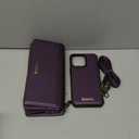 CaseMe for iPhone 15 Pro Max Wallet Case with RFID Blocking Card Holder for Woman, 2-in-1 Slim Detachable Phone Cases & PU Leather Crossbody Strap Zipper Purse Bag for iPhone 15 Pro Max 6.7", Purple