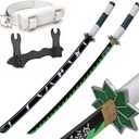 Zisu Anime Sanemi Sword, About 41 inches, Hashira Pillars & Protagonist Sword, Anime Original Texture (Green-Sanemi)