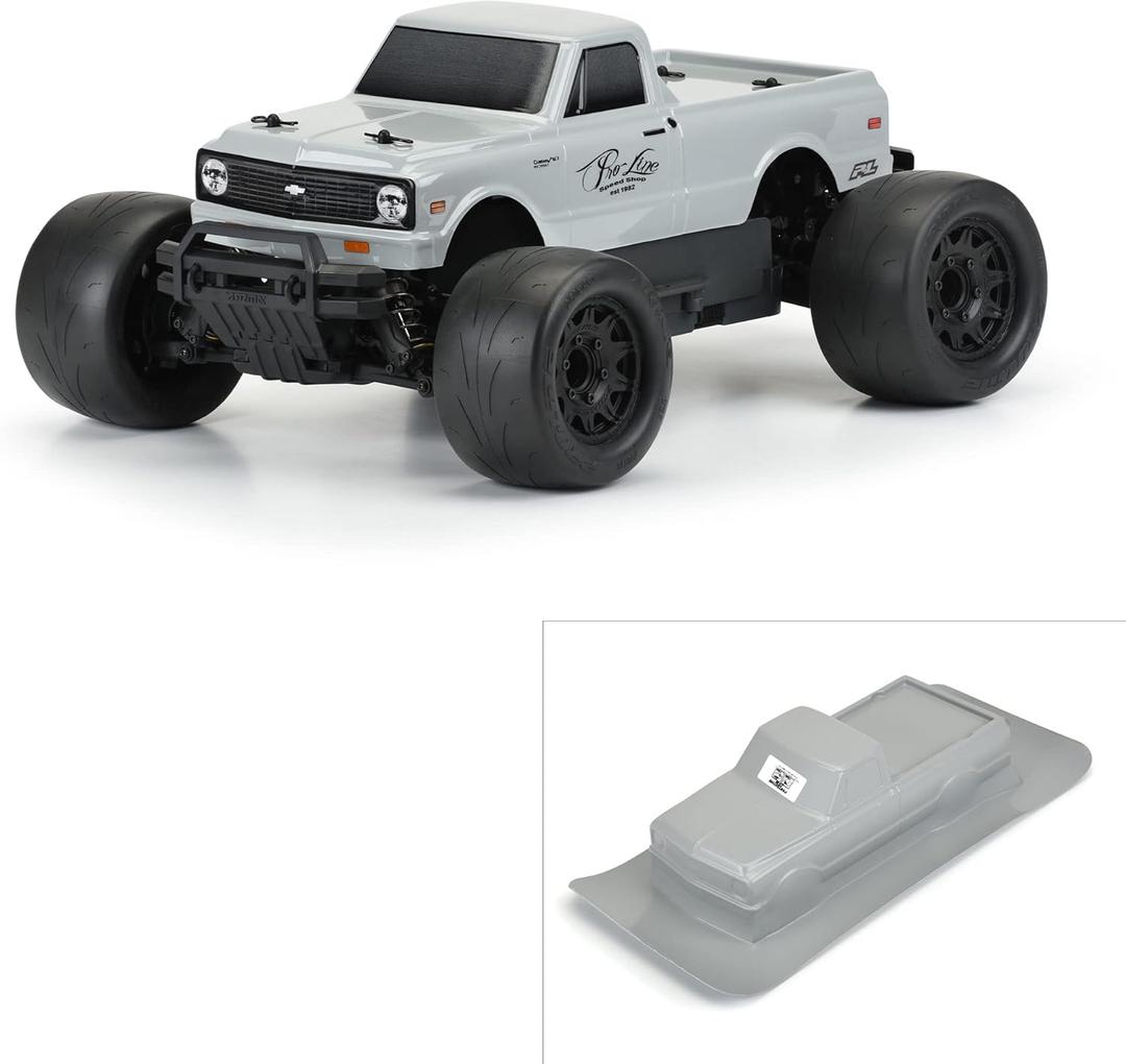 Pro-line Racing 1972 Chevy C-10 Tough-Color Stone Gray Body PRO325114 Car/Truck Bodies Wings & Decals
