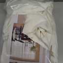 Pinch Pleated Linen Curtains 108 Inches Long for Living Room 2 Panels Set Cream Ivory Flax Double Pleated Drapes Back Tab Neutral Boho Ceiling Floor 108 Inch Window Curtains Bedroom Natural Birch