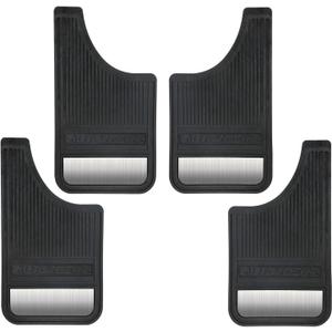 AUTOXBERT 4 PCS Universal Heavy Duty Mud Flaps Car Dirty Fender All Weather Flexible Mudguards Front Rear Splash Guards with Stainless Steel Plates
