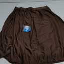MEILA Bed Skirt Three Fabric Sides Elastic Wrap Around Dust Ruffled Solid Bed Skirts Easy On/Easy Off 16 Inch Tailored Drop, Chocolate, Queen/King (Brown)