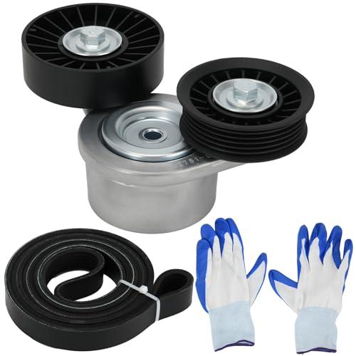 Engine Serpentine Belt Tensioner Drive Kit Compatible with Dodge Ram 1500 2002-2007, Dakota 2000-2007, Durango 2000-2003 3.7L 4.7L Replace # 39120 6PK2224