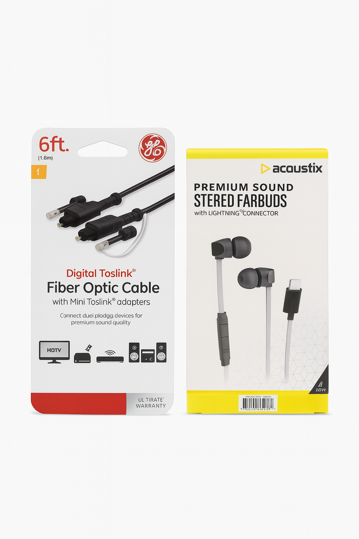 Pack of 2 Digital Toslink And Acoustix