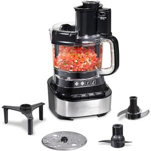 Hamilton Beach Stack & Snap Food Processor with Bowl Scraper, 10 Cup Capacity, Black, R70822