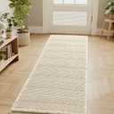 H.VERSAILTEX Waffle Bath Mat Super Absorbent Non Slip Bath Rugs for Beside Tub, 24" x 60", Ivory