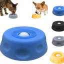 Dog Lick Bowl with Ball,Lick Ball Bowl for Dogs,Dog Licking Bowl with Rolling Ball,Slow Feeder Ball Bowl to Slow Pet Eating,Rolling Ball Dog Bowl Give Pet More Time to Enjoy Eating. (Blue)
