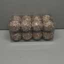 Liliful 16 Pcs 3.15 Large Christmas Ball Ornaments Glitter Christmas Decorations Tree Balls Hanging Ornaments for Xmas Wedding Home Tabletop Party Holiday Decor (Champagne Gold)