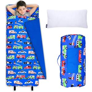 Wildkin Kids Original Nap Mat  Cozy Kids Sleep Mat with Pillow, Ideal for School & Travel - Heroes