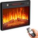 YITAHOME 24" Electric Fireplace Insert, Fireplace Heaters with Log Set, 24"x17.5"