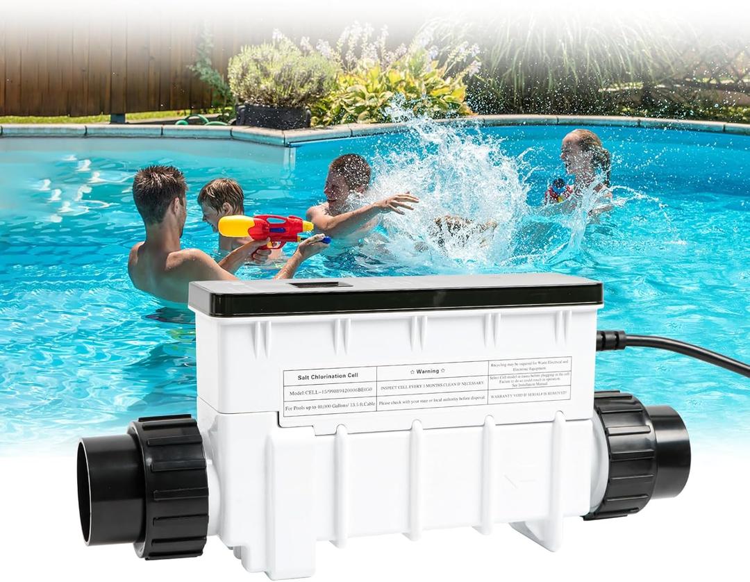IC40 Pool Salt Cell Chlorine Generator Replacement for Pentair Intellichlor IC40 EC-520555, for 40,000-gallon Saltwater Pool Chlorination Systems-Cell Phone Intelligent Surveillance