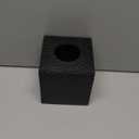 JWT Astyle Hammered Square Black Facial Tissue Box Cover Holder.Handcrafted Resin Decorative Tissue Box Covers Cube with Open Bottom for Bathroom Livingroom Kitchen Office Home Decor Gifts