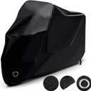 LIHAO Waterproof Motorcycle Cover Shelter Rain UV All Weather Protection 190T