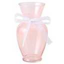 MARTAGE Pink Glass Vase, Large Vase for Flowers, Flower Vases for Bouquet, Glass Flower Vases for Living Room, Bedroom, Dining Table, Office, Wedding, 9 Inches