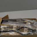 5 Pieces 31In Fireplace Tools Set, Wrought Iron Fireplace Tools with Ergonomic Handle, Fireplace Accessories Set Included Tong, Shovel, Base, Poker and Brush for Indoor (Antique Bronze)