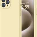 LOVE 3000 Designed for iPhone 15 Pro Max Case, Premium Silicone with [Soft Anti-Scratch Microfiber Lining] Shockproof Protective Phone Case for Men Women Girls 6.7", Creamy Yellow