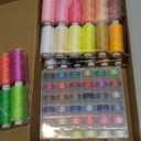 125 PCS Sewing Thread Assortment, 36 Colors 400yd Sewing Thread with Matched 36 Colors Bobbins, Plus 50 PCS Sewing Machine Needles for Home Sewing Machine