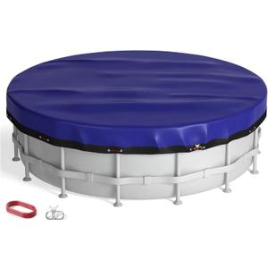 Evoio 10ft Winter Round Pool Cover for Above Ground Pools 10 ft by 30 Circle Pools Covers for Inflatable Hard Metal Frame Swimming Pool or Hot Tub, 10 Feet Heavy Duty Blanket Cover (10 Foot)