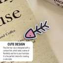 6 Pcs Acrylic Fish Bone Shape Hair Clips Summer Kawaii Small Fish Duckbill Hairpins Non Slip Bangs Barrettes Beach Headwear for Women Hairstyle Clips Accessories