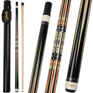 Billmart Pool Cue Stick, Low Deflection Shaft Billiard Cue Sticks with Hard Case, Pool Table Sticks Queue, 19 oz Pool Que