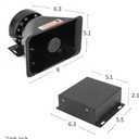 9200E Amplifier Police Siren & Black Siren Speaker,DC12V 100W Multi-Tones Wired Handheld Microphone Loudspeaker Emergency Warming PA System for Truck Vehicles