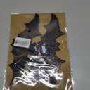 Gexolenu Halloween Bunting Bat Banner Black Glitter Bat Garland for Halloween Theme Outdoor Indoor Haunted House Party Supply for Mantle Fireplace Halloween Party Decorations