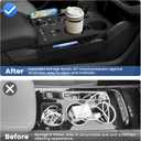 Autorder Silicone Center Console Organizer for 2020-2022 Toyota Highlander Accessories Seat Gap Storage Box Soft Gear Shift Panel Trim Cover